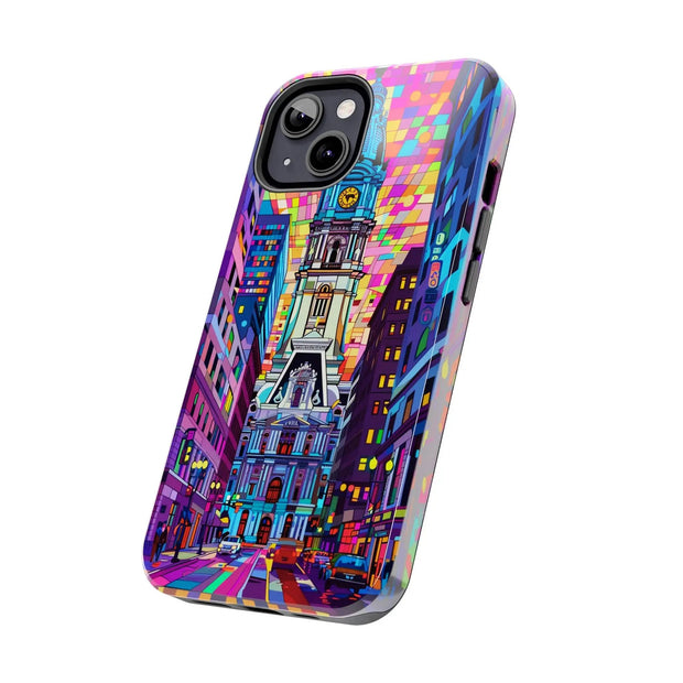 Philadelphia Pop Art Skyline Tough Phone Case LavenderCeleste