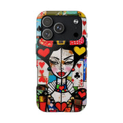 Queen of Hearts Pop Art Tough Phone Case LavenderCeleste