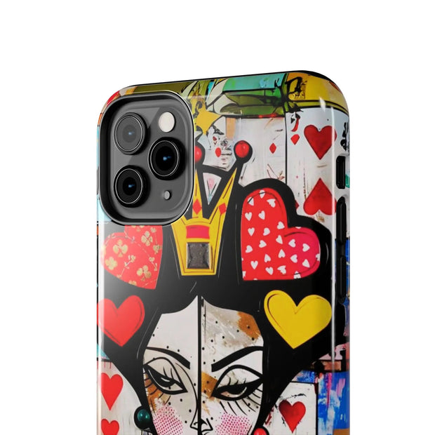 Queen of Hearts Pop Art Tough Phone Case LavenderCeleste