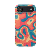 Retro Coral Abstract Mid-Century Tough Phone Case LavenderCeleste