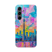 Toronto Pop Art Collage Skyline Tough Phone Case LavenderCeleste