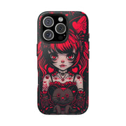 Kawaii Gothpunk Red Heart Tough Phone Case