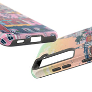 Lisbon Portugal Tough Phone Case – Pastel City Skyline Aesthetic
