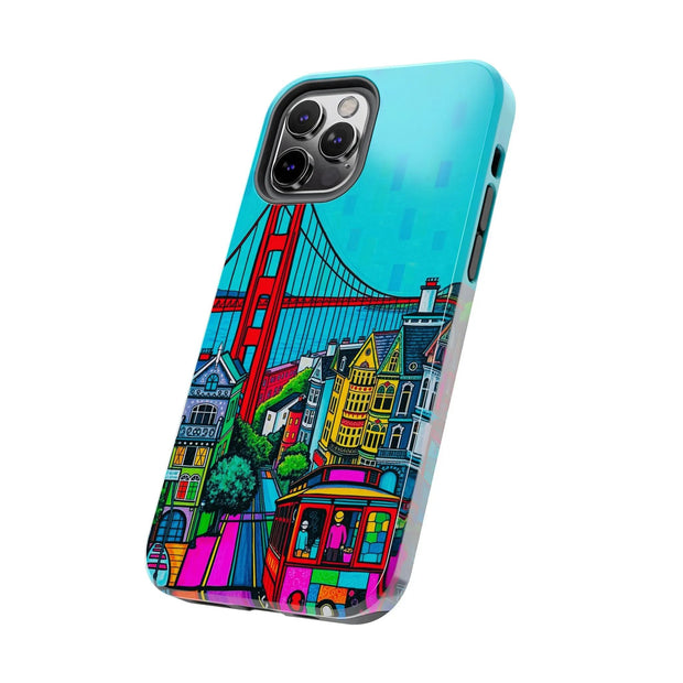 San Francisco Pop Art Colorful City Tough Phone Case LavenderCeleste