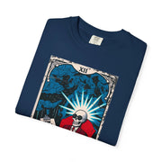 The Therapist Skeleton Tarot Comfort Colors Tee LavenderCeleste