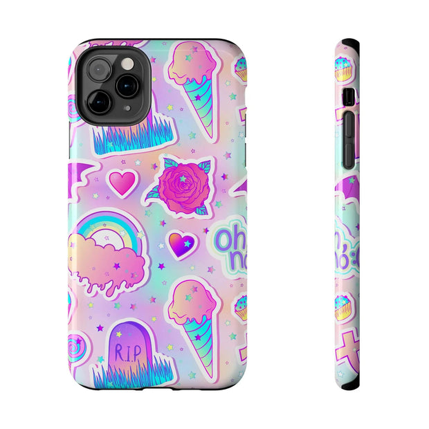 Pastel Goth Kawaii Graveyard Tough Phone Case LavenderCeleste