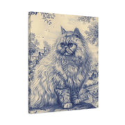 Persian Cat Canvas by Jouy Matte Canvas Art LavenderCeleste