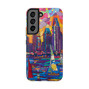 San Diego Skyline Pop Art Tough Phone Case LavenderCeleste