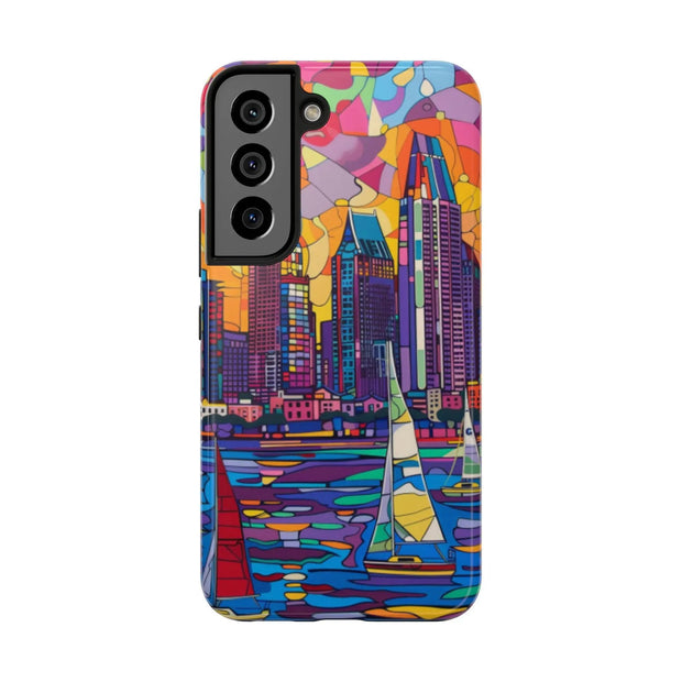 San Diego Skyline Pop Art Tough Phone Case LavenderCeleste