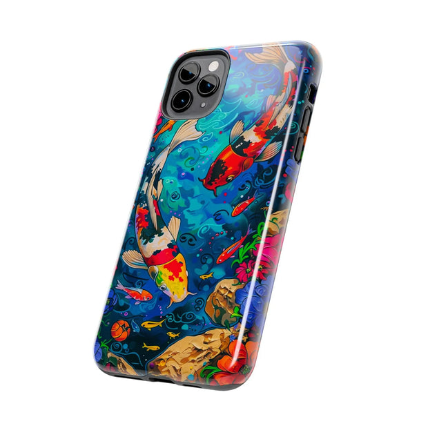 Vibrant Koi Pond Pop Art Tough Phone Case