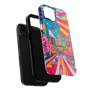 Washington DC Psychedelic Capitol Rainbow Tough Phone Case LavenderCeleste