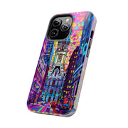 Philadelphia Pop Art Skyline Tough Phone Case LavenderCeleste