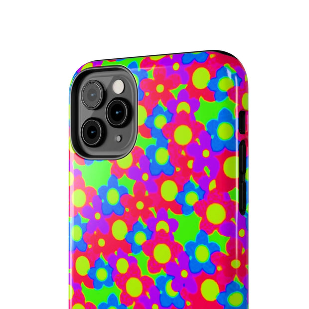 Retro Kawaii Bright Floral Pattern Tough Phone Case