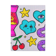 Kawaii Lava Lamp Sad Cloud Snake Matte Canvas Print LavenderCeleste