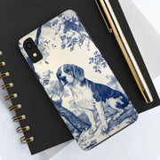 Blue Toile Beagle Country Scenic Tough Phone Case LavenderCeleste