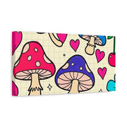 Kawaii Mushroom Cherry Flower Matte Canvas Print LavenderCeleste