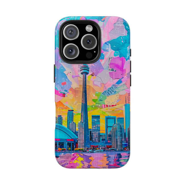 Toronto Pop Art Collage Skyline Tough Phone Case LavenderCeleste