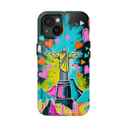 Rio de Janeiro Neon Pop Art Tough Phone Case LavenderCeleste