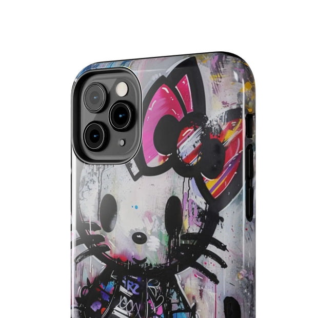 Goth Street Cat Pop Art Graffiti Tough Phone Case LavenderCeleste
