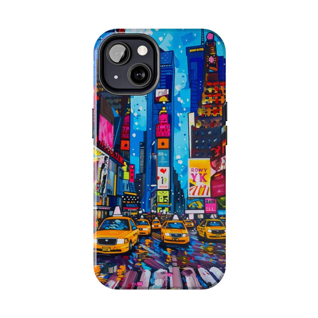Times Square NYC Pop Art Tough Phone Case LavenderCeleste