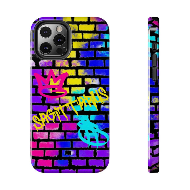 Sagittarius Graffiti Wall Zodiac Tough Phone Case LavenderCeleste