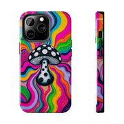 Psychedelic Rainbow Mushroom Art – Trippy Tough Case Printify