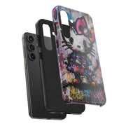 Goth Street Cat Pop Art Graffiti Tough Phone Case LavenderCeleste