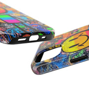 Rainbow Graffiti Smiley Tough Phone Case LavenderCeleste