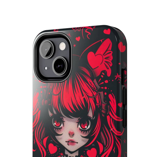 Kawaii Gothpunk Red Heart Tough Phone Case