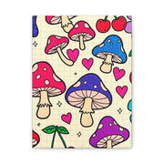 Kawaii Mushroom Cherry Flower Matte Canvas Print LavenderCeleste