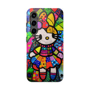 Pop Patchwork Kitty Tough Phone Case Printify