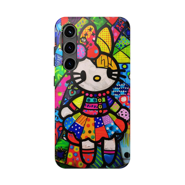 Pop Patchwork Kitty Tough Phone Case Printify