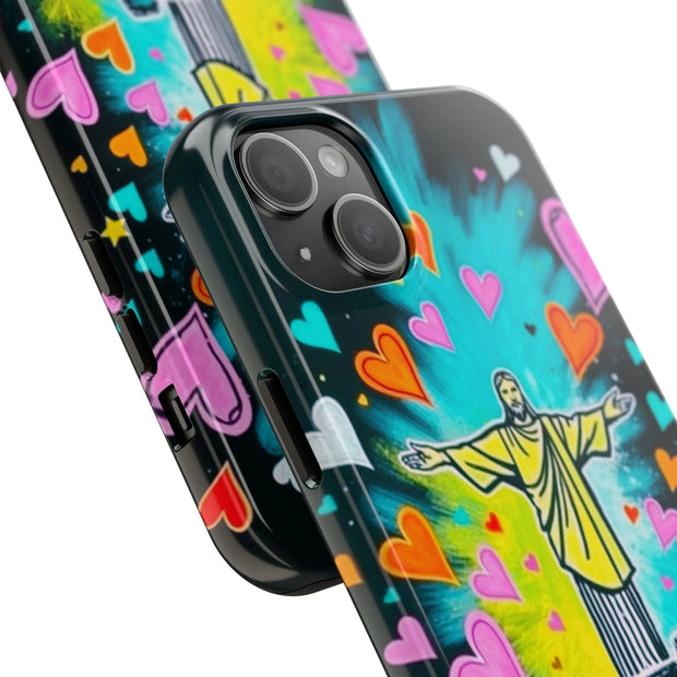 Rio de Janeiro Neon Pop Art Tough Phone Case LavenderCeleste