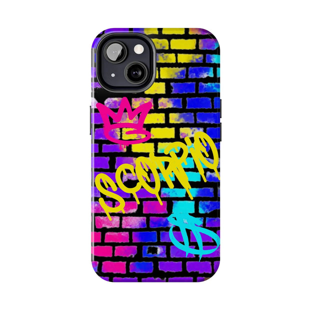 Scorpio Graffiti Wall Zodiac Tough Phone Case LavenderCeleste