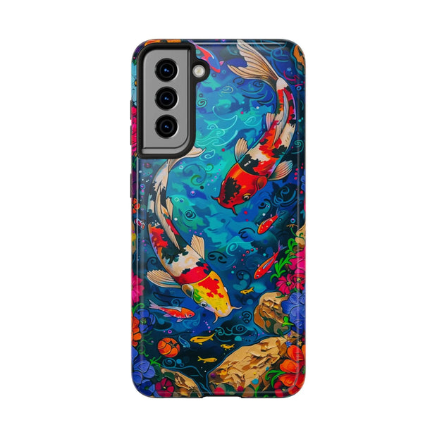 Vibrant Koi Pond Pop Art Tough Phone Case
