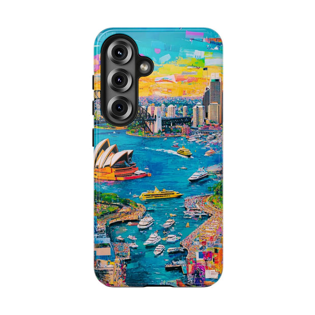 Sydney Collage Skyline Art Tough Phone Case LavenderCeleste