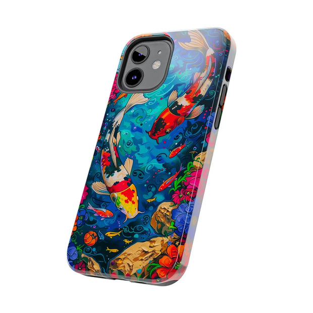 Vibrant Koi Pond Pop Art Tough Phone Case