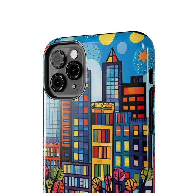 Upper Eastside NYC Pop Art Tough Phone Case LavenderCeleste