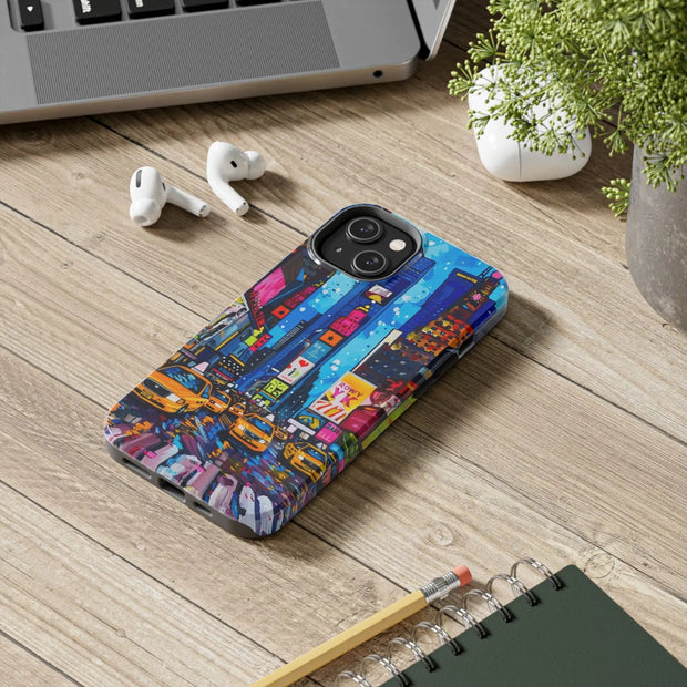 Times Square NYC Pop Art Tough Phone Case LavenderCeleste