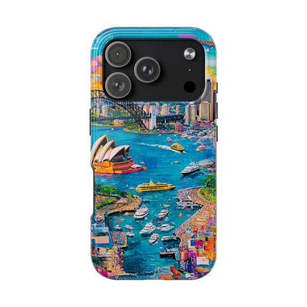 Sydney Collage Skyline Art Tough Phone Case LavenderCeleste