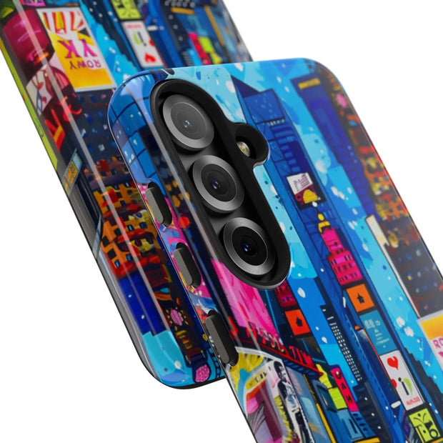 Times Square NYC Pop Art Tough Phone Case LavenderCeleste