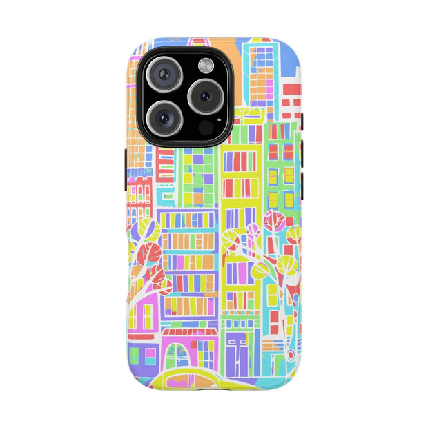Upper East Side Pastel City Tough Phone Case LavenderCeleste