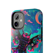 Mothman Tough Phone Case – Psychedelic Neon Cryptid Aesthetic - LavenderCeleste