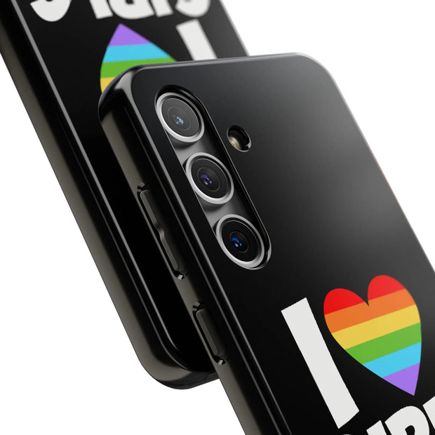I Love Girls Pride Tough Phone Case – LGBTQ+ Rainbow Heart Design