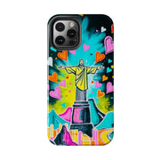 Rio de Janeiro Neon Pop Art Tough Phone Case LavenderCeleste