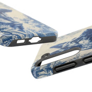 Blue Toile German Shepherd Scenic Tough Phone Case LavenderCeleste