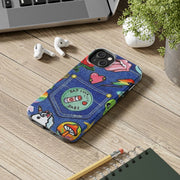Retro Kidcore Denim Patch Tough Phone Case LavenderCeleste