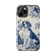 Blue Toile Beagle Country Scenic Tough Phone Case LavenderCeleste