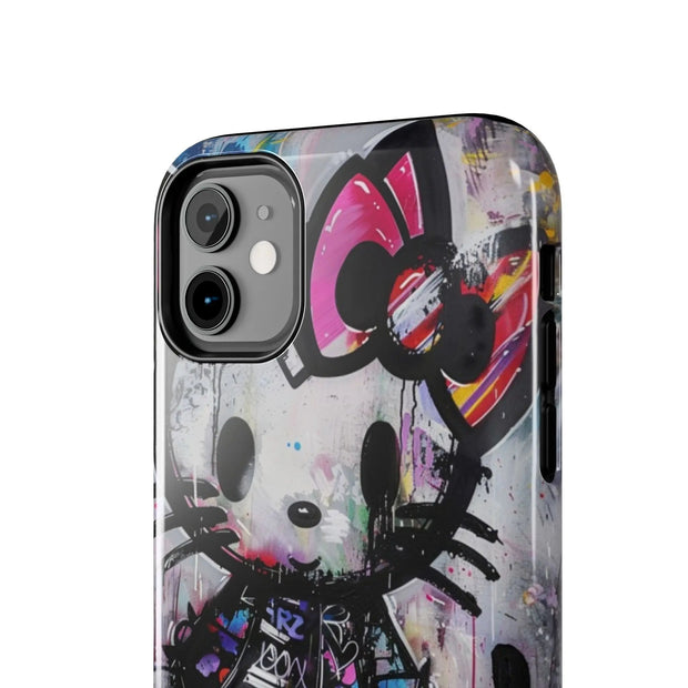 Goth Street Cat Pop Art Graffiti Tough Phone Case LavenderCeleste
