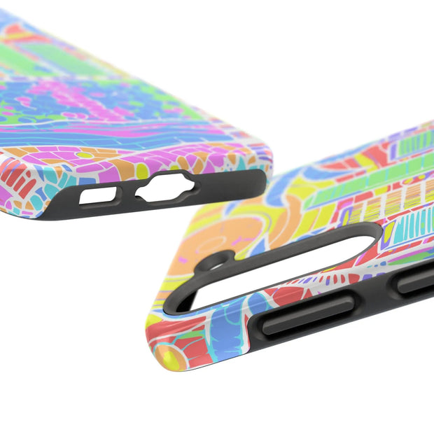 South Beach Miami Mosaic Art Tough Phone Case LavenderCeleste